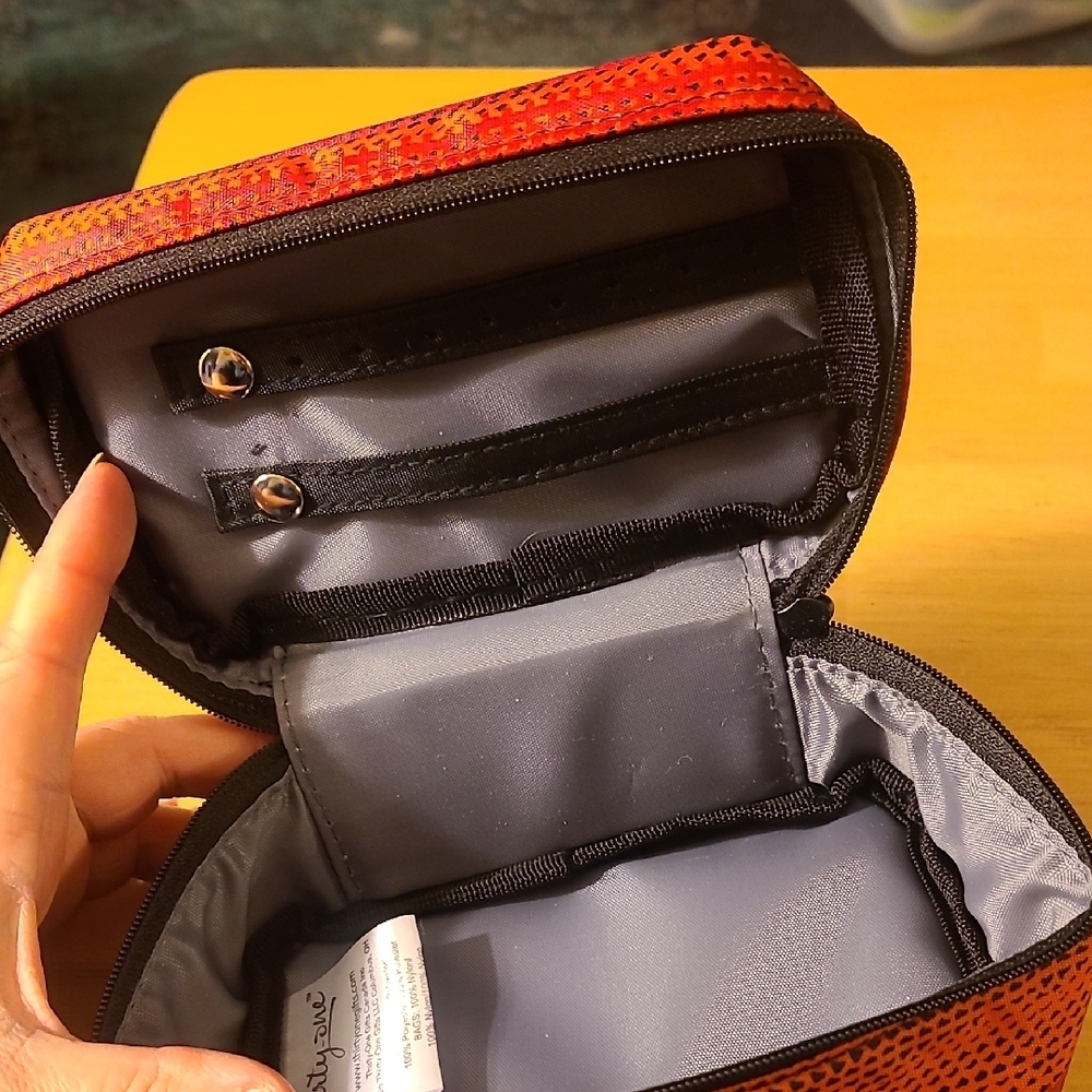 Thirty-One Vibrant Striped Cosmetic Case - Picture 3 of 4